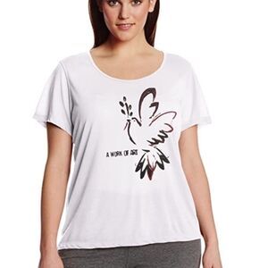 NEW White Short SleeveGraphic T Shirt Plus Size 2X